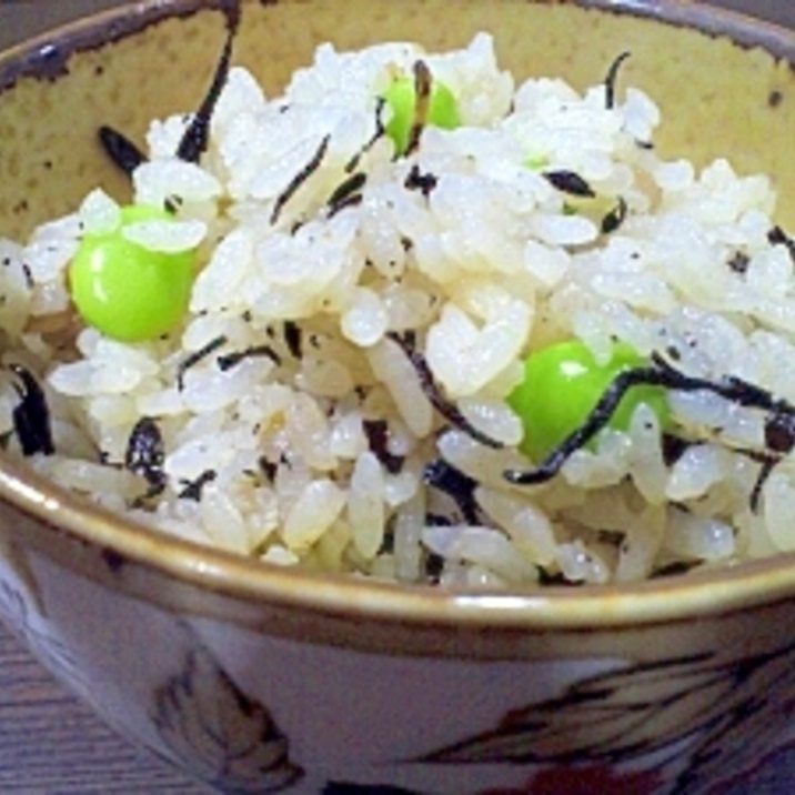 枝豆とひじきの☆炊き込みご飯